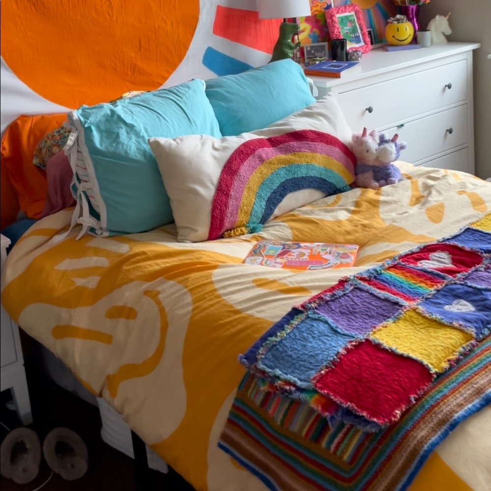 Society 6 Smiley Duvet Cover Liquify Honey